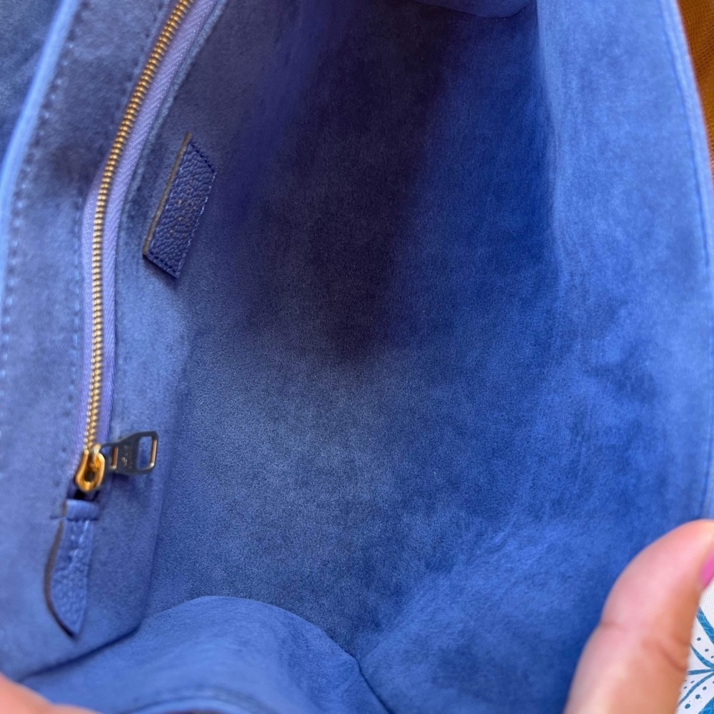 Authentic Louis Vuitton Blue Monogram Empreinte Leather St Germain PM - Picture 10 of 13